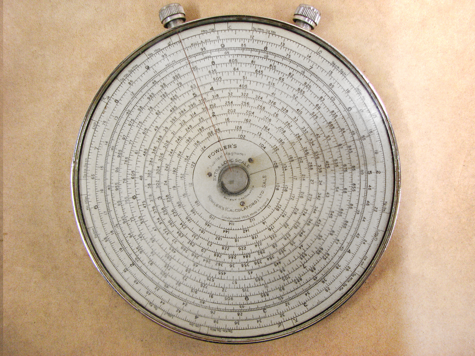 1940's Fowler's Jubilee Magnum Extra Long Scale calculator